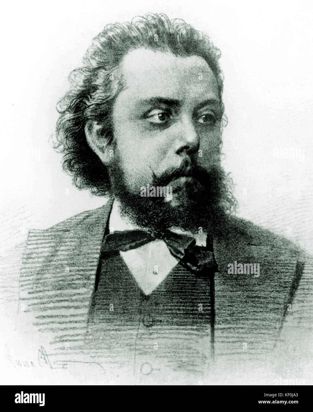 Modest Petrovich Mussorgsky portrait - . Russian composer, 21 March ...