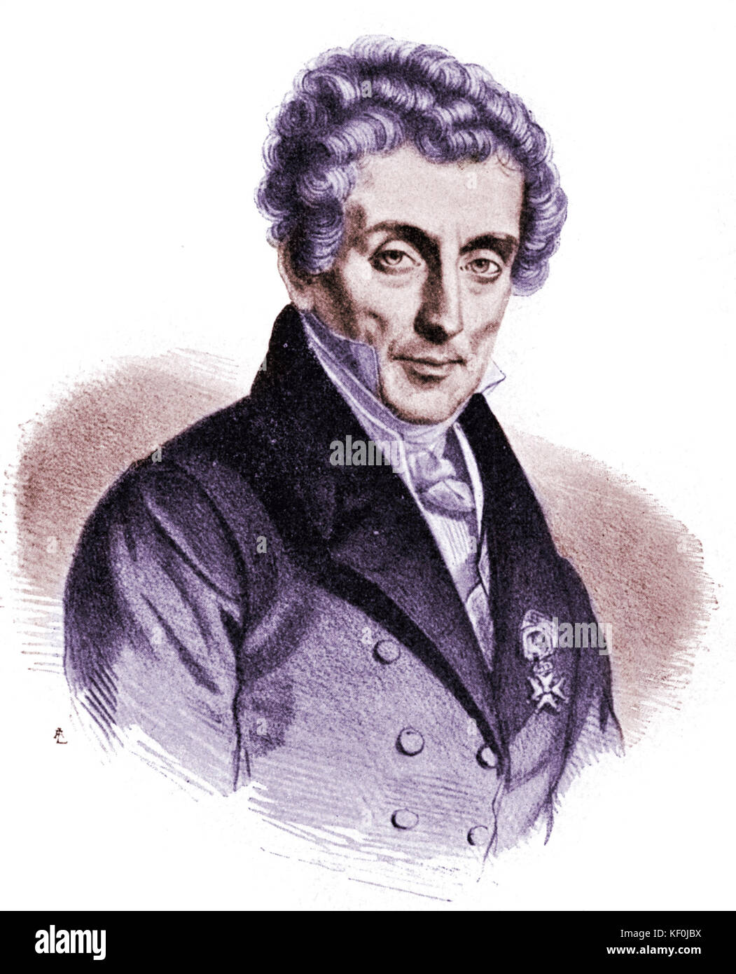 Luigi Cherubini portrait. Italian composer (1760-1842) Stock Photo