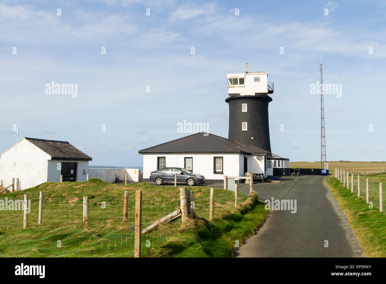 The old lighthouse at St Annes Head Pembroke now turned into a coastal