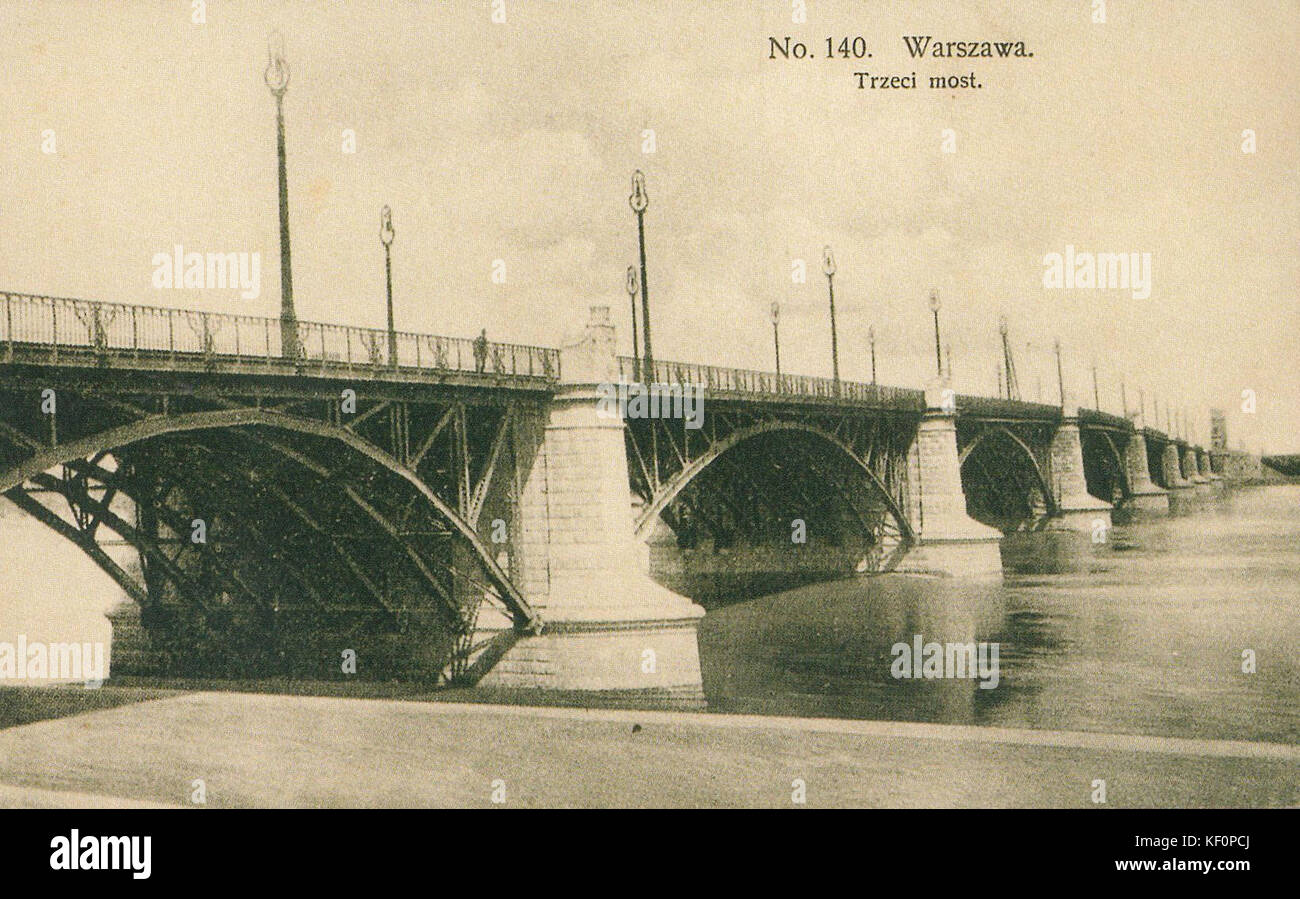 Most Poniatowskiego w Warszawie 1914 Stock Photo Alamy