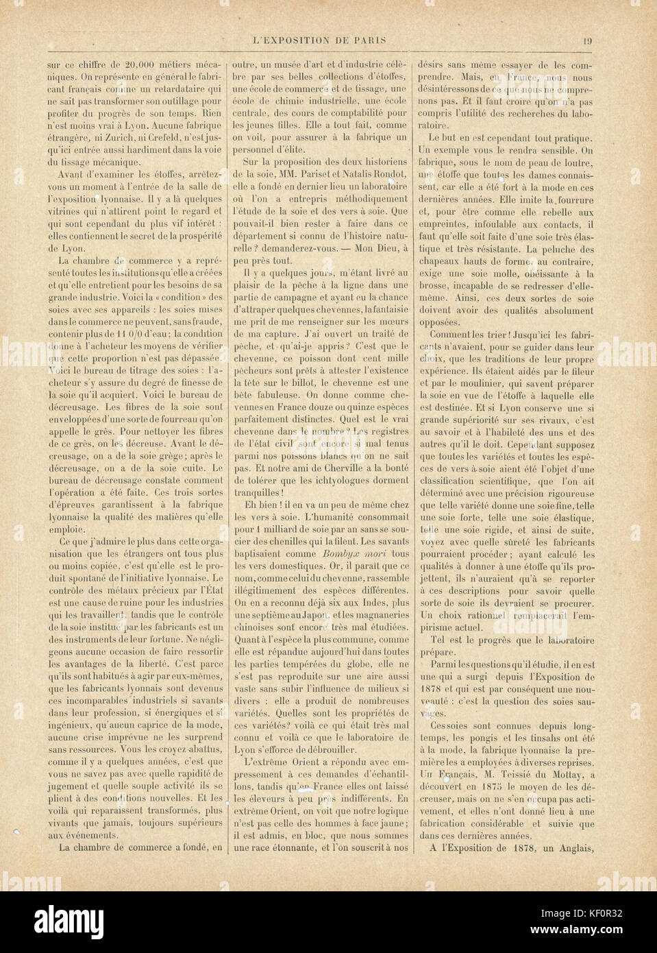 L'Exposition de Paris de 1889 No43 page 19 Stock Photo - Alamy