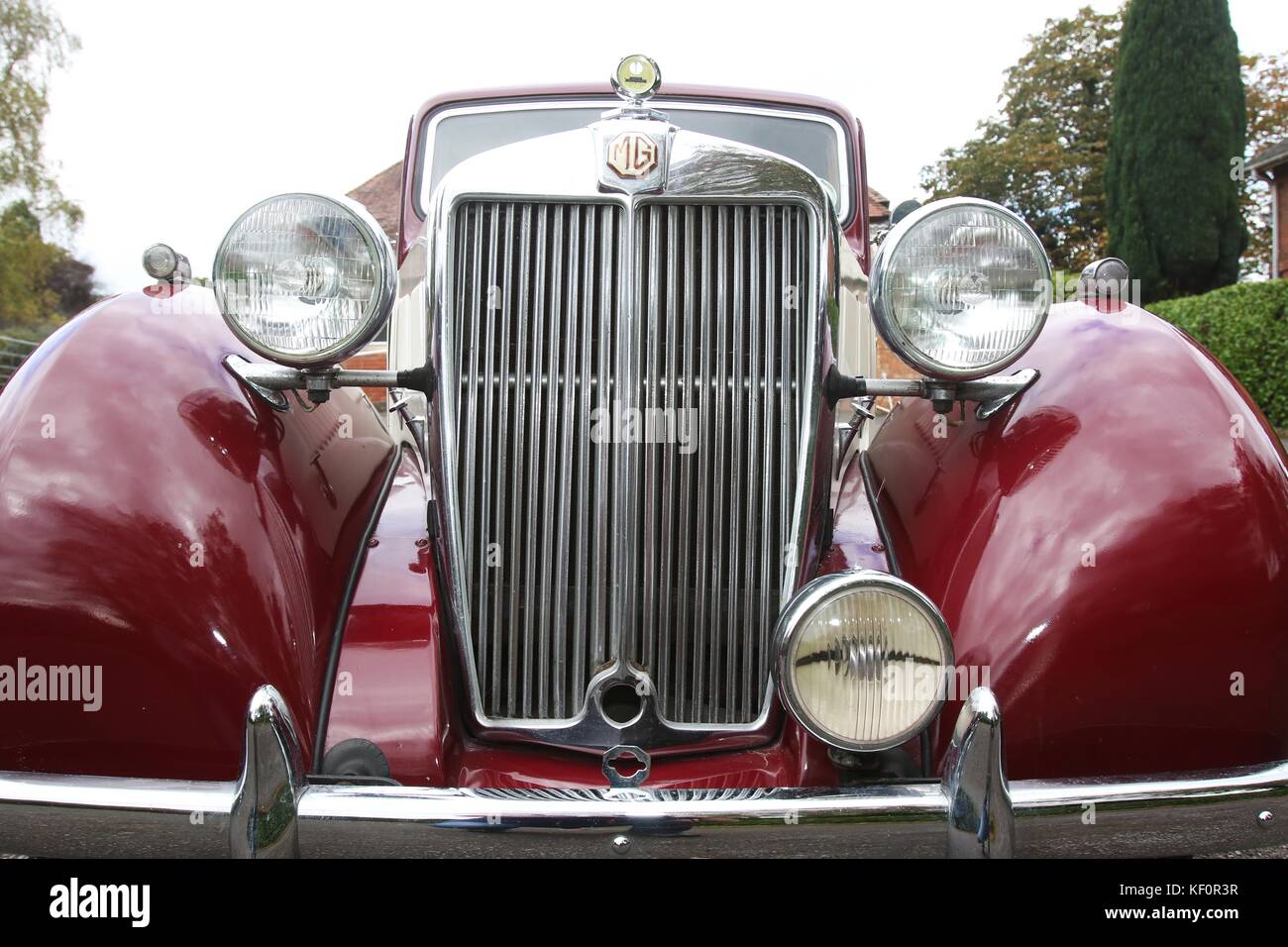 1953 MG YB 1.25 XPAG Engine  Picture by Antony Thompson Stock Photo