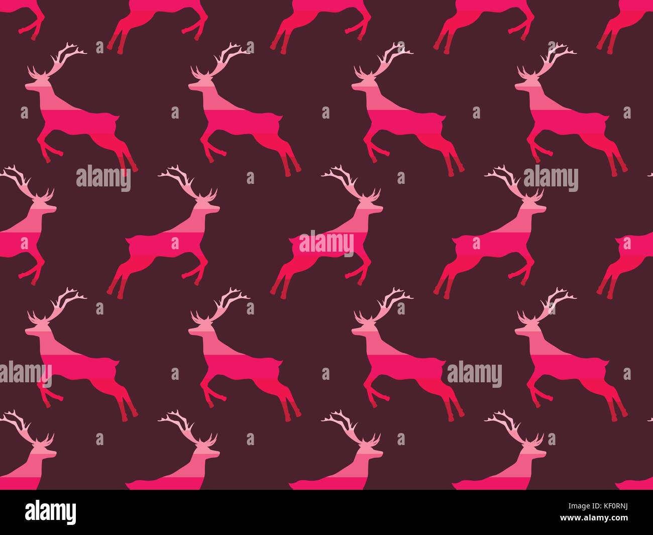 Deer seamless pattern. Christmas background. Vector illustration Stock ...
