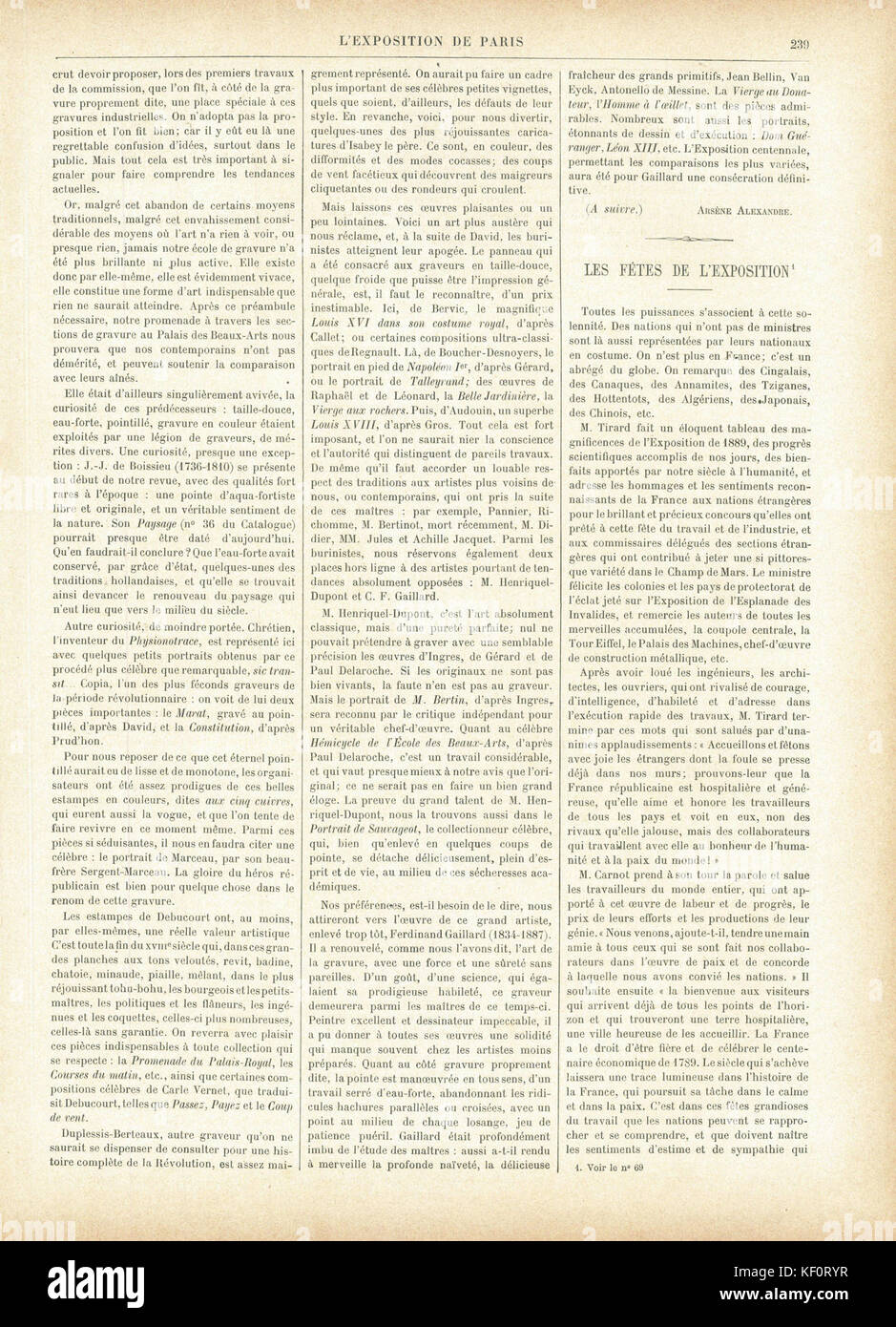 L'Exposition de Paris de 1889 No70 page 239 Stock Photo - Alamy