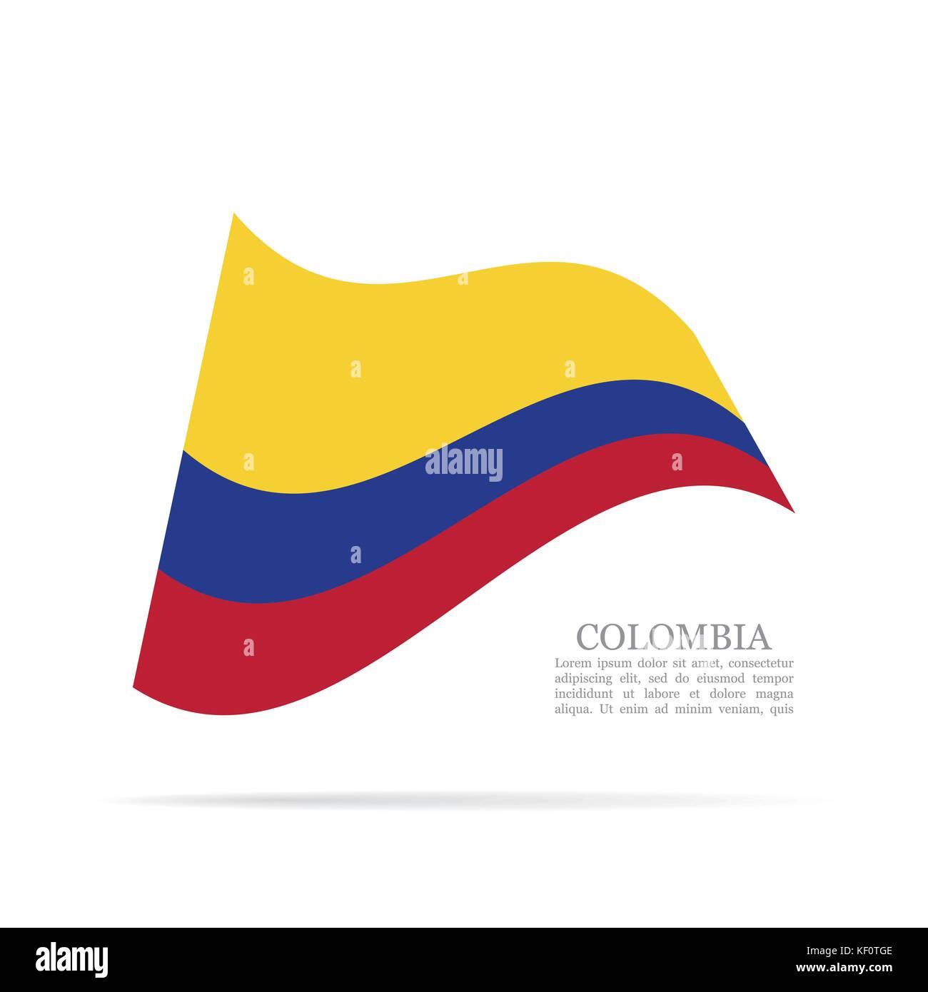 Colombia national flag waving vector icon Stock Vector Image & Art - Alamy