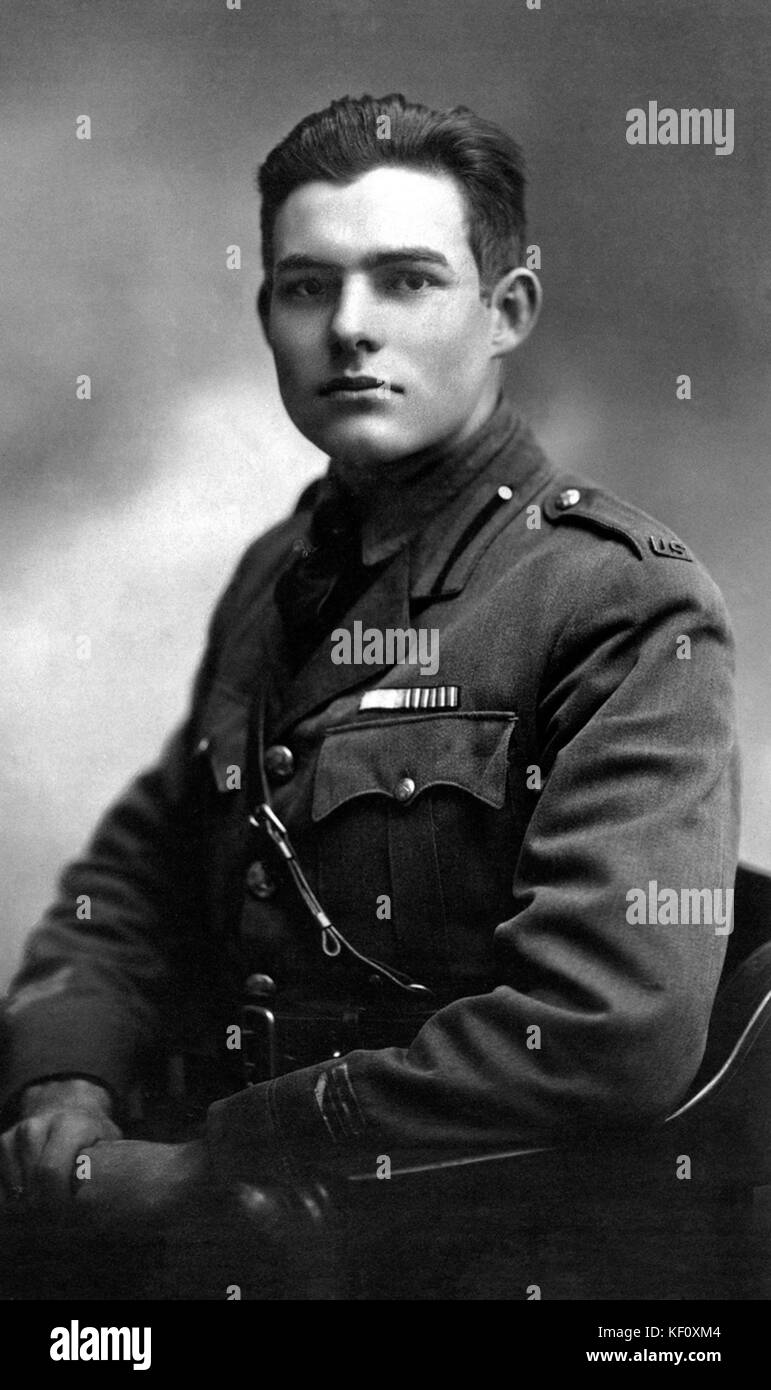 Ernest Hemingway In Milan 1918 Retouched 3 Stock Photo Alamy