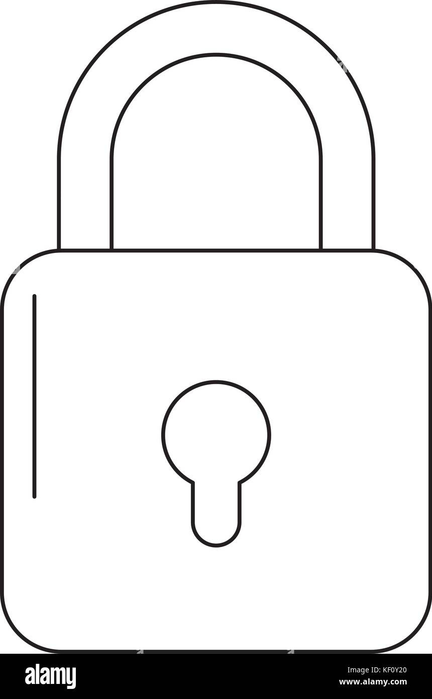 security padlock icon over white background vector illustration Stock ...