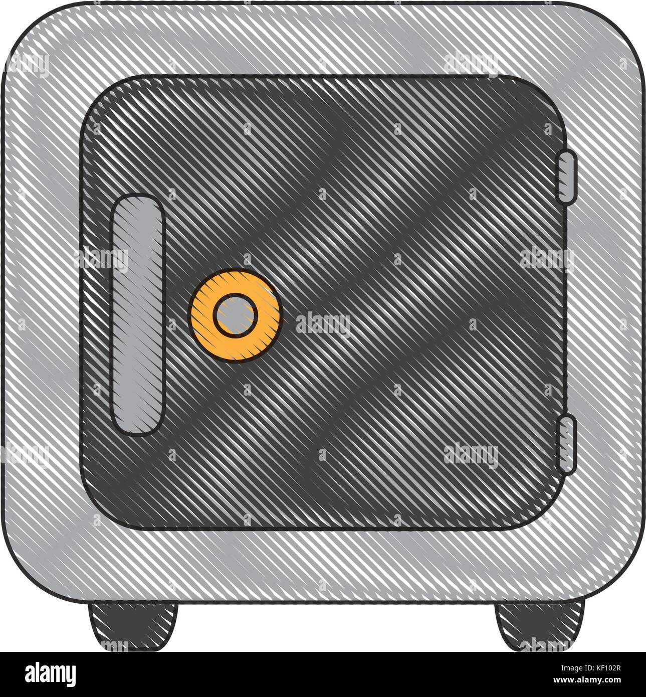 safe box icon over white background vector illustration Stock Vector ...