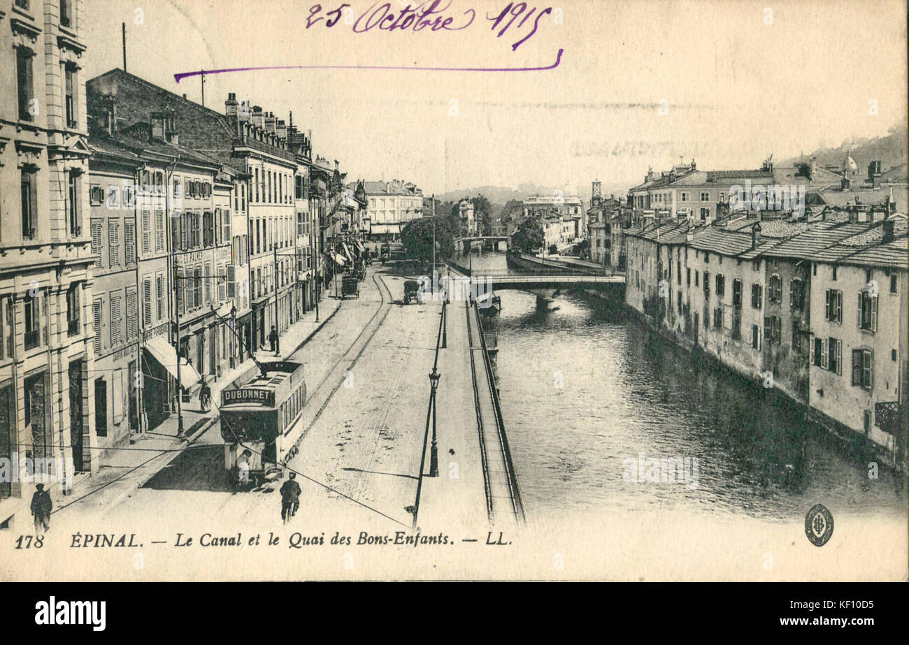 Levy 178 EPINAL Le Canal et le Quai des Bons Enfants Stock Photo
