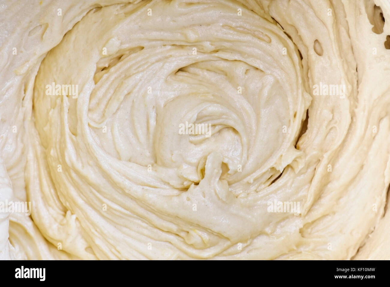 View from above of sponge cake mixture Stock Photo