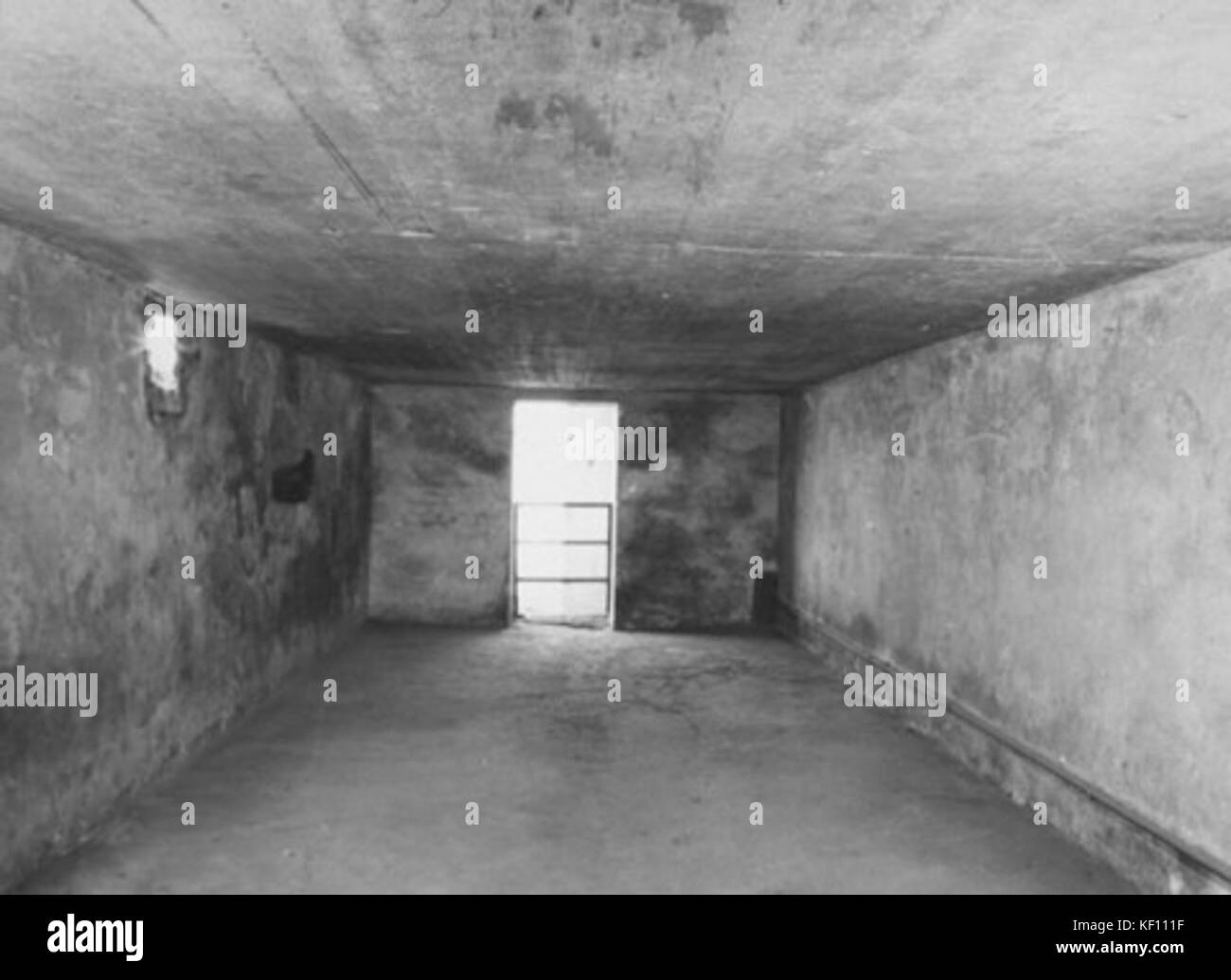 Interior of a gas chamber at the Majdanek camp Stock Photo