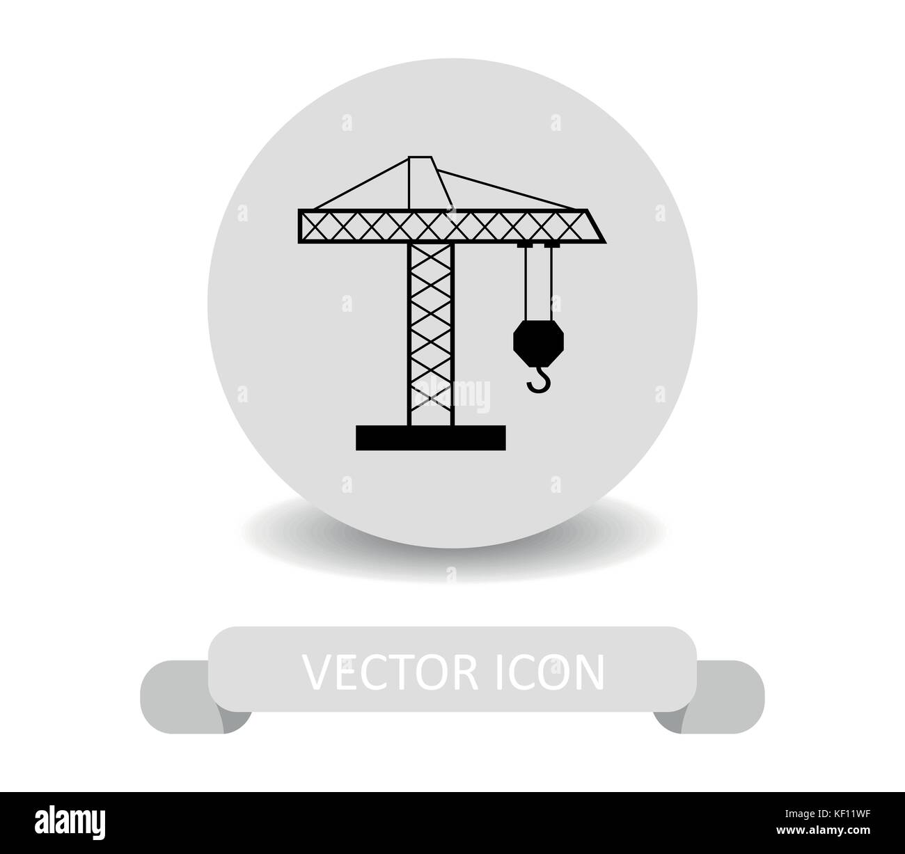 crane icon on white background Stock Vector Image & Art - Alamy