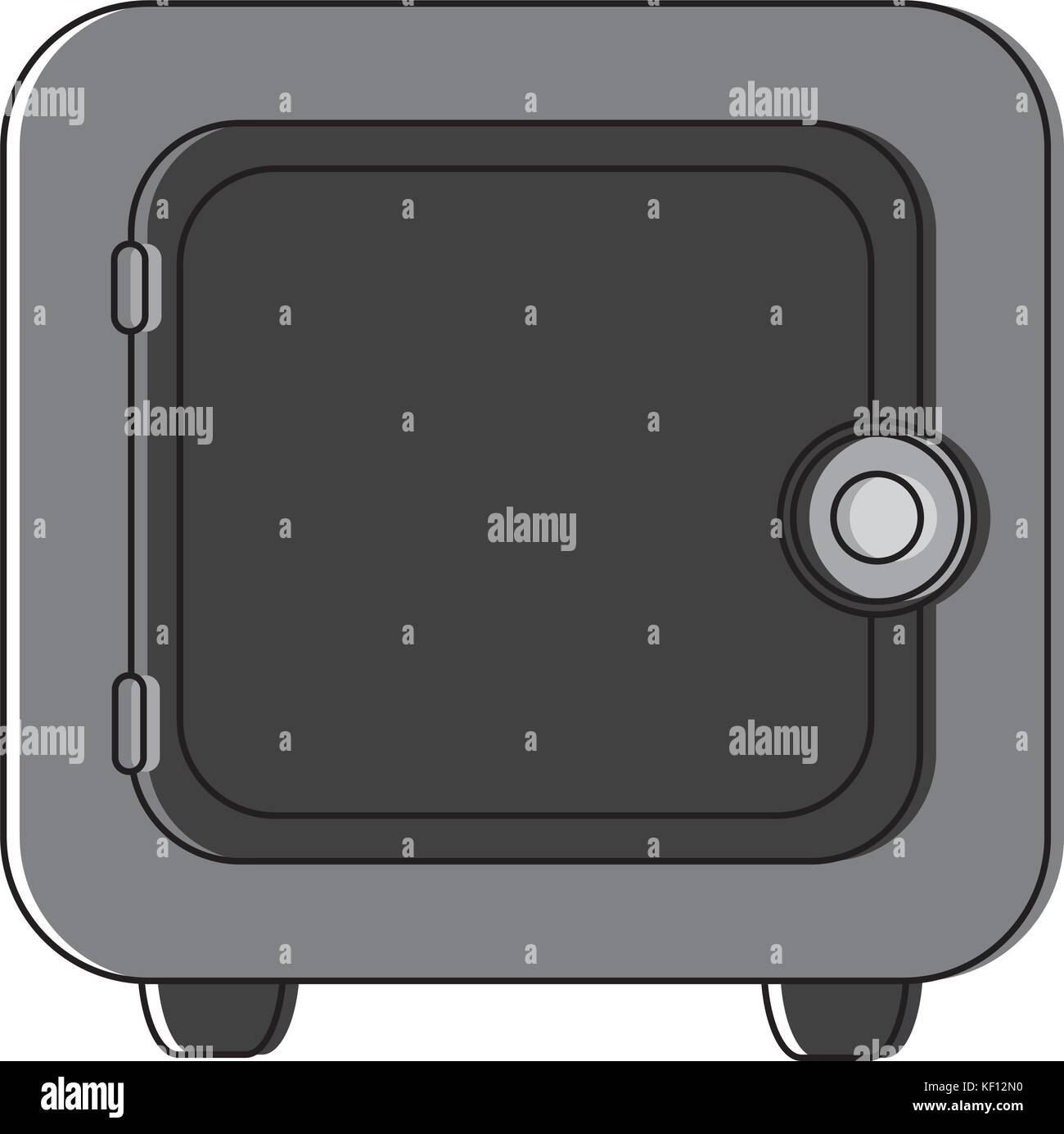 safe box icon over white background vector illustration Stock Vector ...