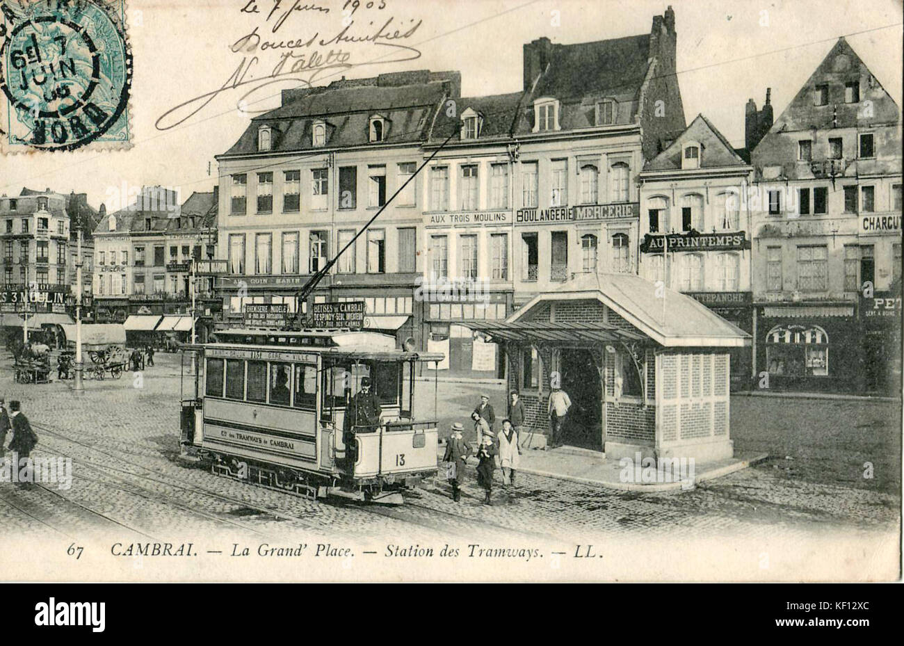 CPA - PARIS PLAGE - Station de tramways et rue de Paris EUR 1,00