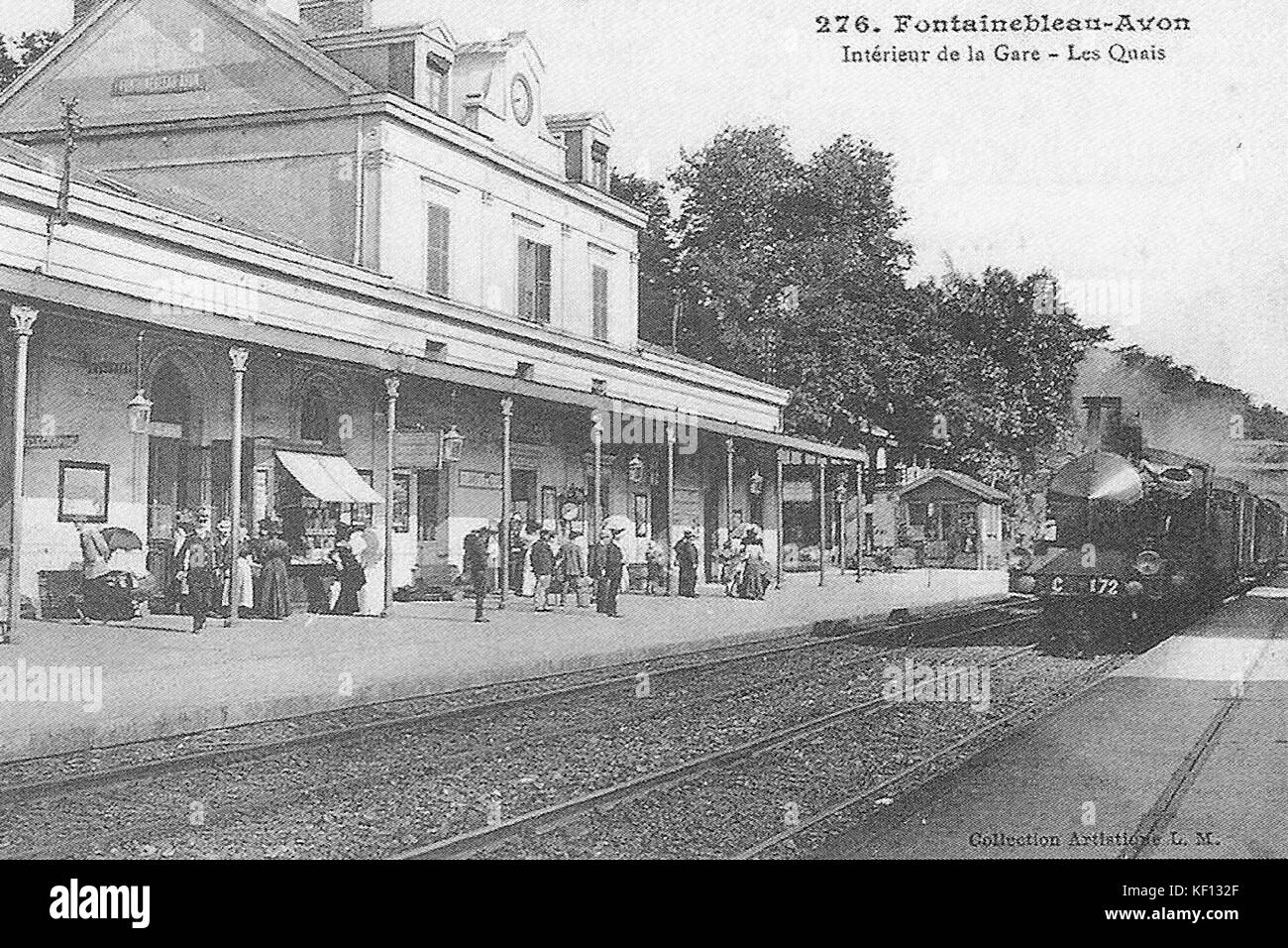carte avon Gare de Fontainebleau Avon Carte postale 4 Stock Photo   Alamy