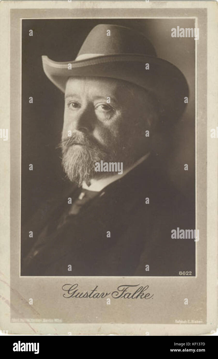 Gustav Falke   portrait Stock Photo