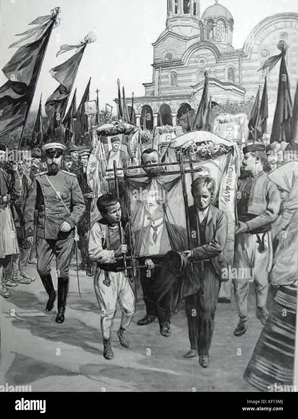 Macedonian demonstration in Sofia after the Ilinden Uprising Stock