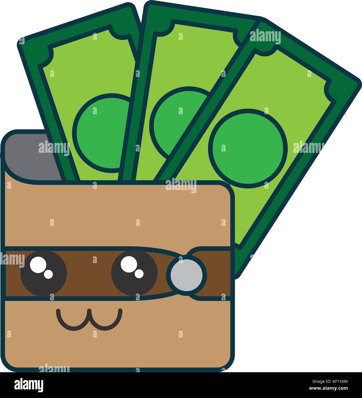 Kawaii money bill icon hi-res stock photography and images - Alamy