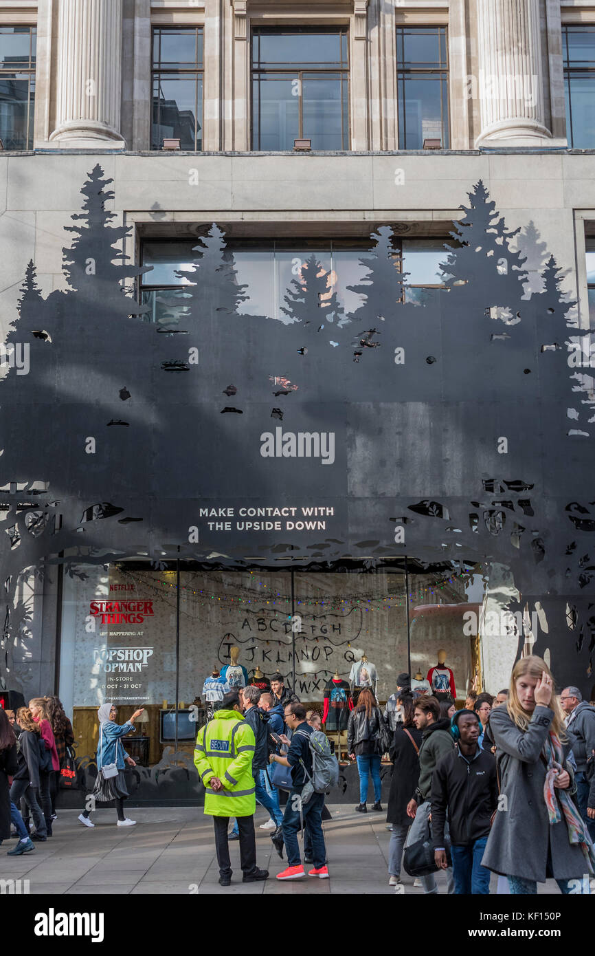 Oxford Street, London, UK. 24th October, 2017.The Stranger Things shopfront  at the Top Shop in Oxford Street Credit: Guy Bell/Alamy Live News Stock  Photo - Alamy