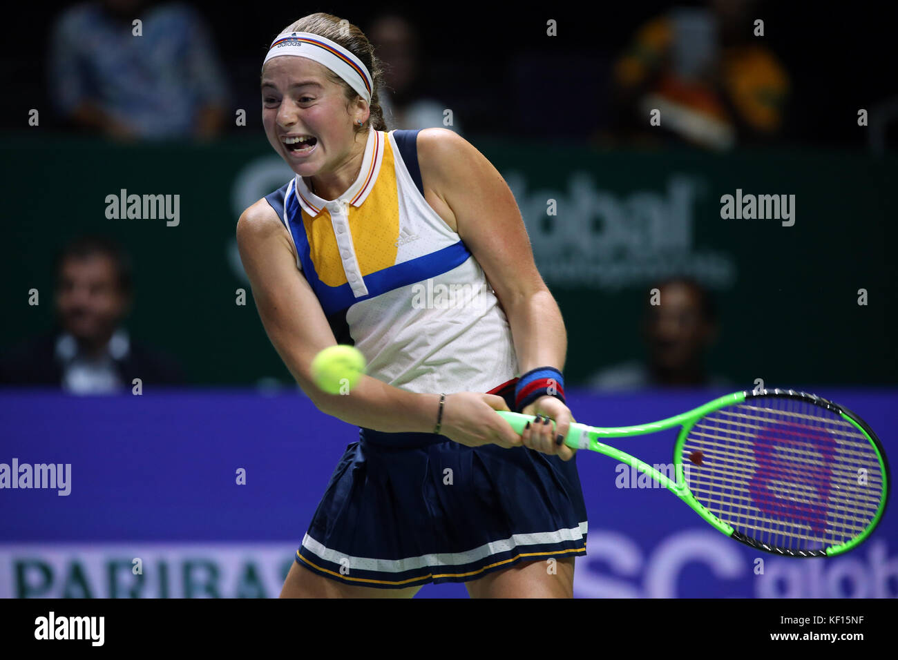 BNP Paribas WTA Finals Singapore presented by SC Global - Day 3 V.Villiams  vs J.Ostapenko Stock Photo - Alamy