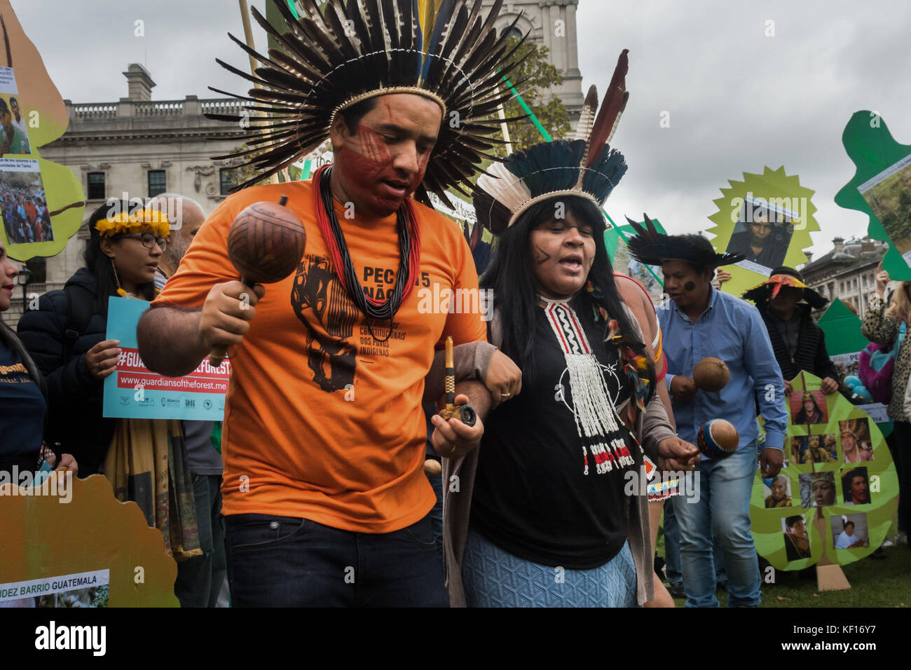 London, UK. October 24, 2017 - Guardians of the Forest, indigenous ...