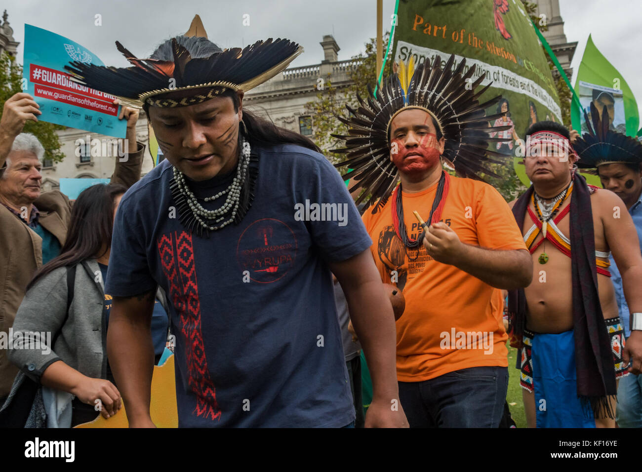 London, UK. October 24, 2017 - Guardians of the Forest, indigenous ...
