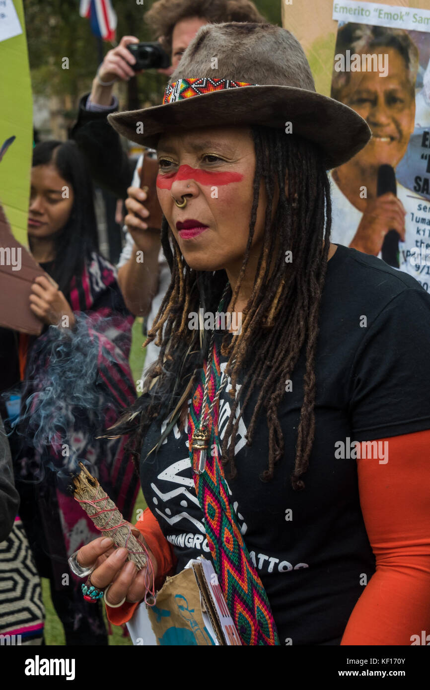 London, UK. October 24, 2017 - Guardians of the Forest, indigenous ...