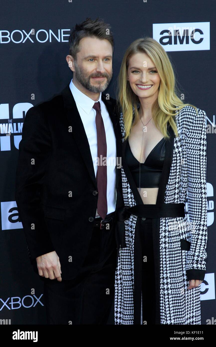 Chris Hardwick, Lydia Hearst at arrivals for AMC's THE WALKING DEAD