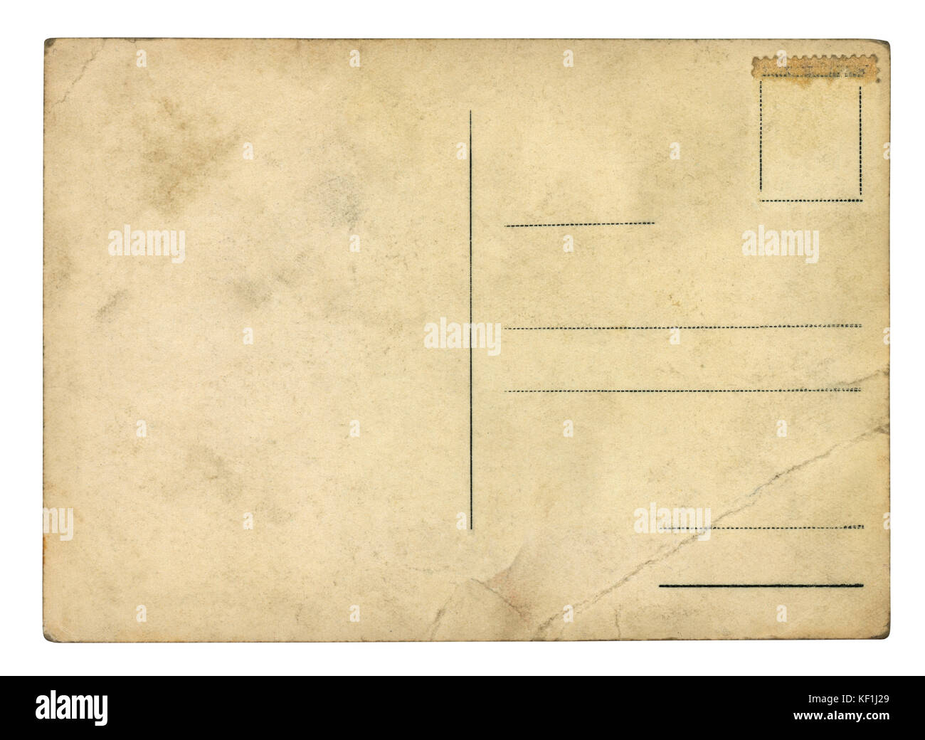Antique Post card - isolated (clipping path included) Stock Photo