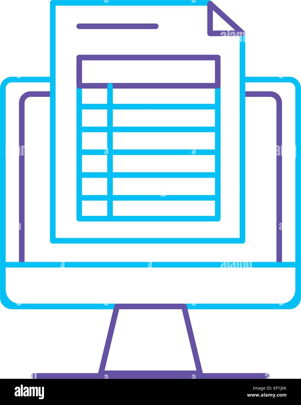 Computer Inform Short Line line computer document information and business strategy Stock Vector ...