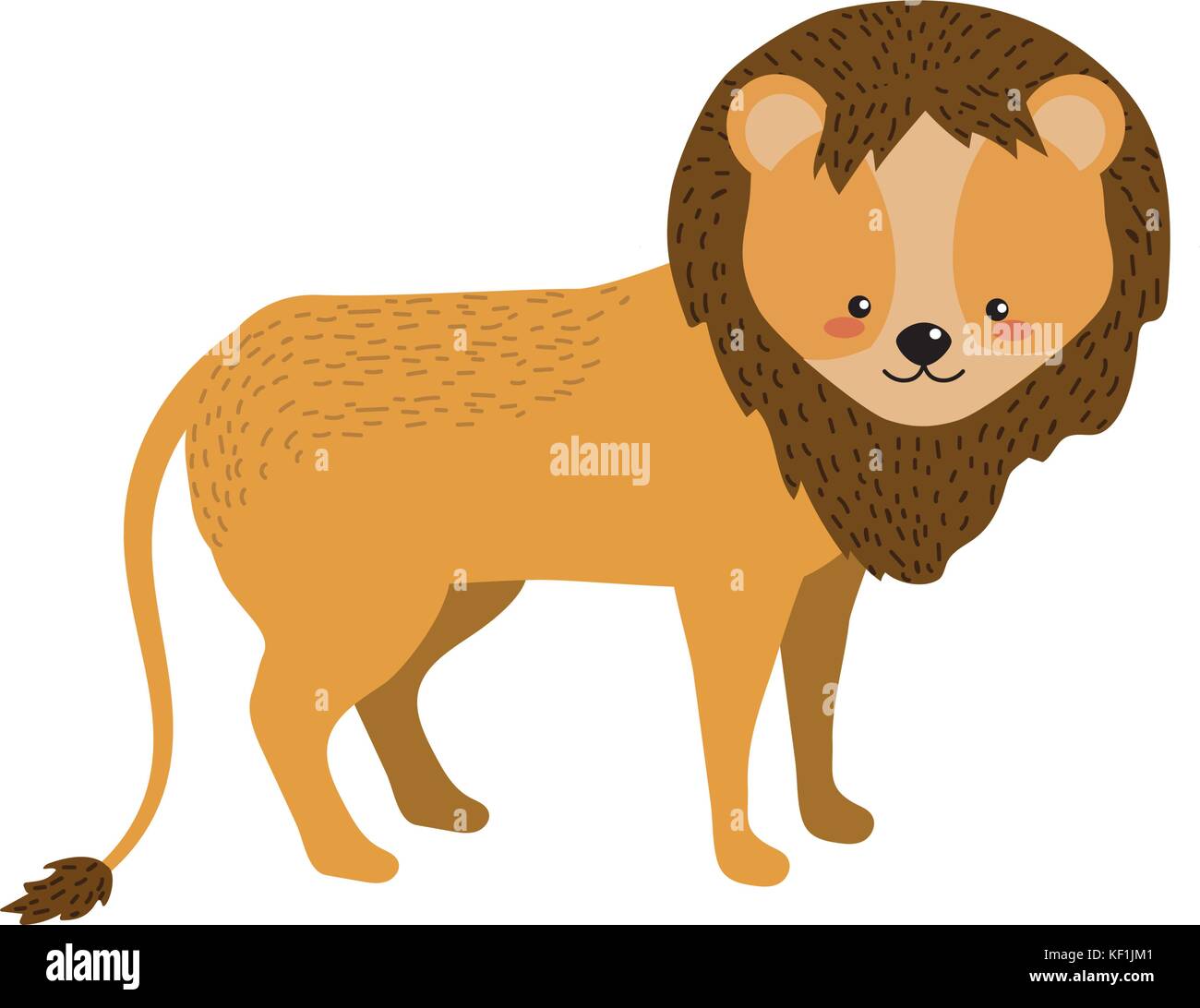cute lion wild animal icon Stock Vector Image & Art - Alamy