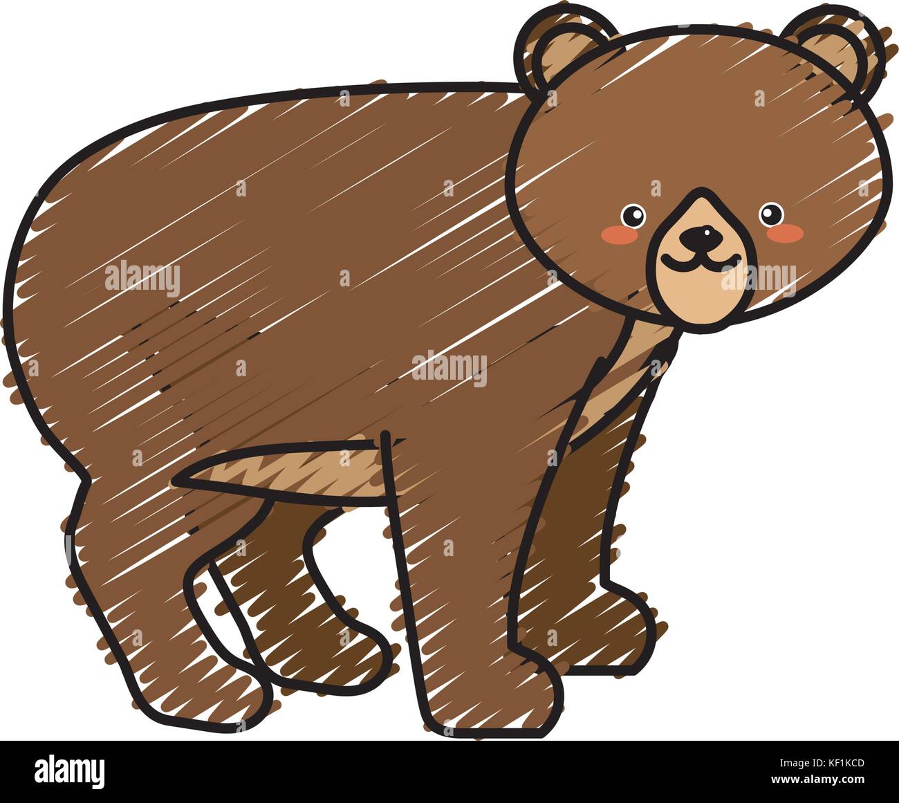 cute bear wild animal icon Stock Vector Image & Art - Alamy