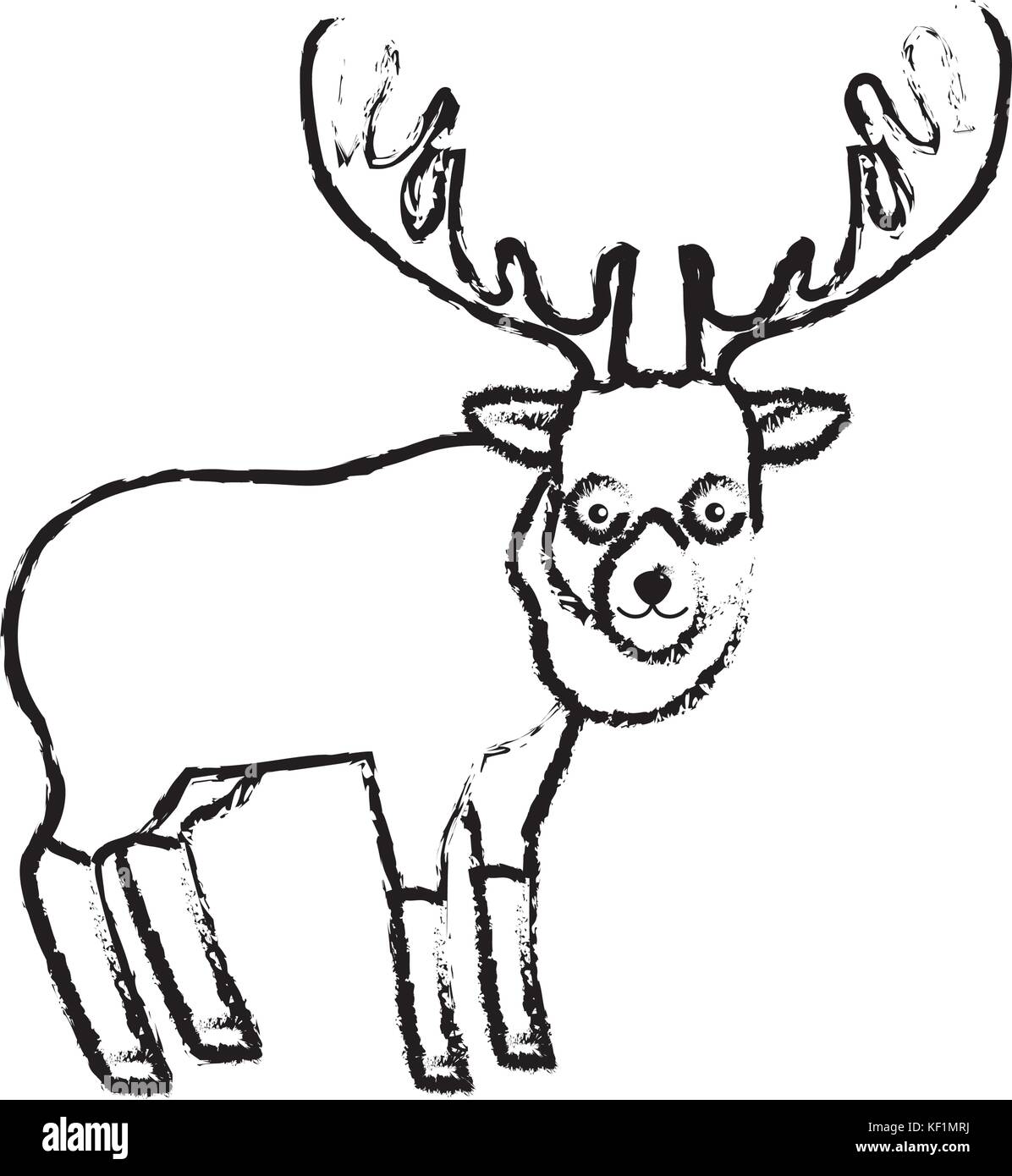 Funny elk Black and White Stock Photos & Images - Alamy