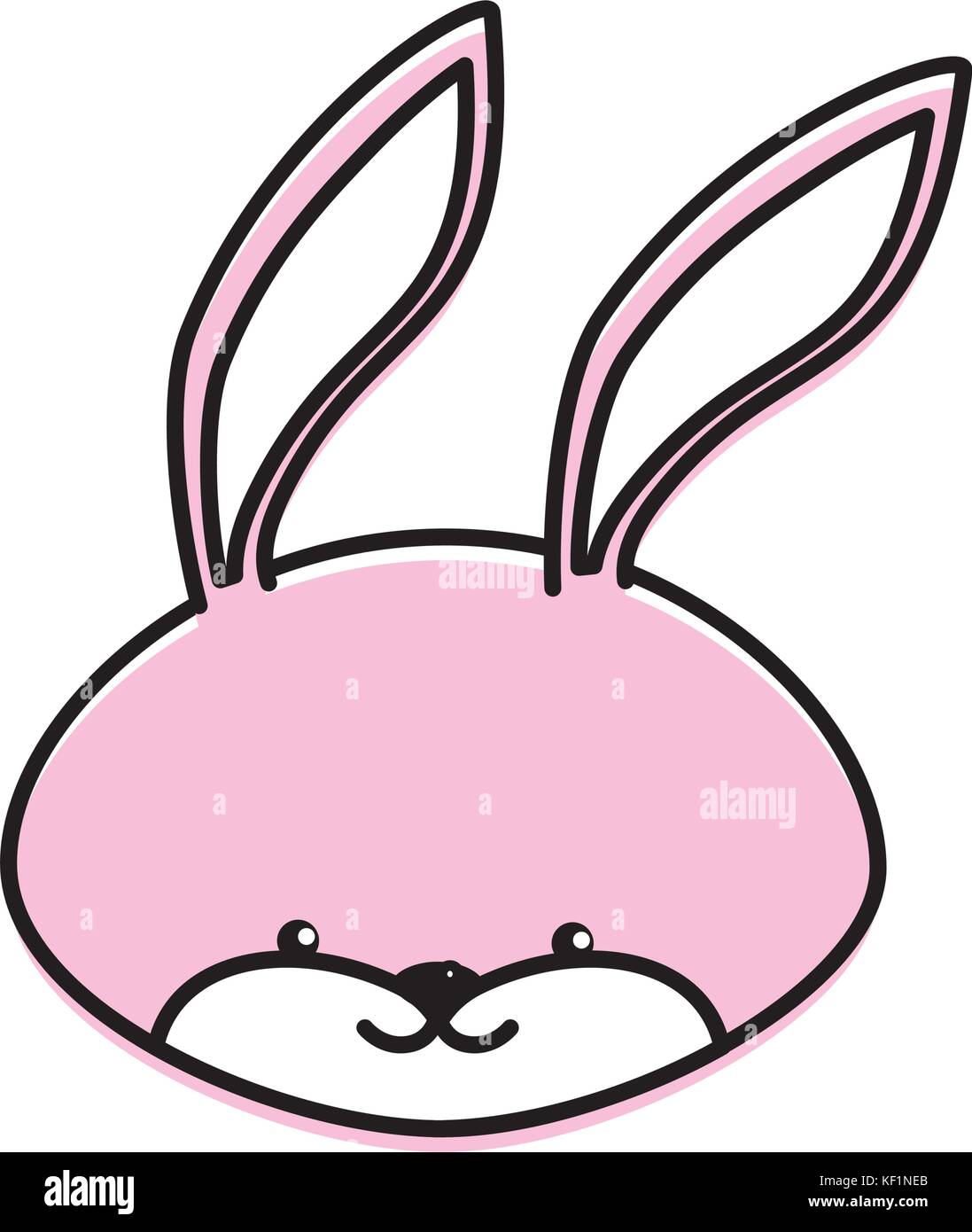 cute rabbit head wild animal Stock Vector Image & Art - Alamy