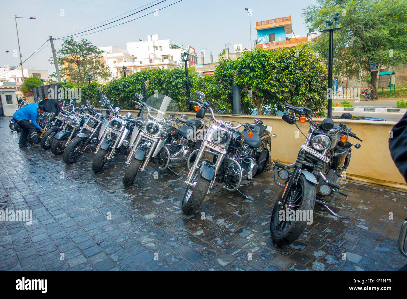 DELHI, INDIA SEPTEMBER 19, 2017 Some motorcycle of Harley Davidson