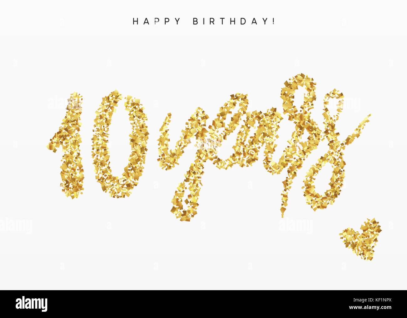 Number ten golden isolated Stock Vector Images Alamy