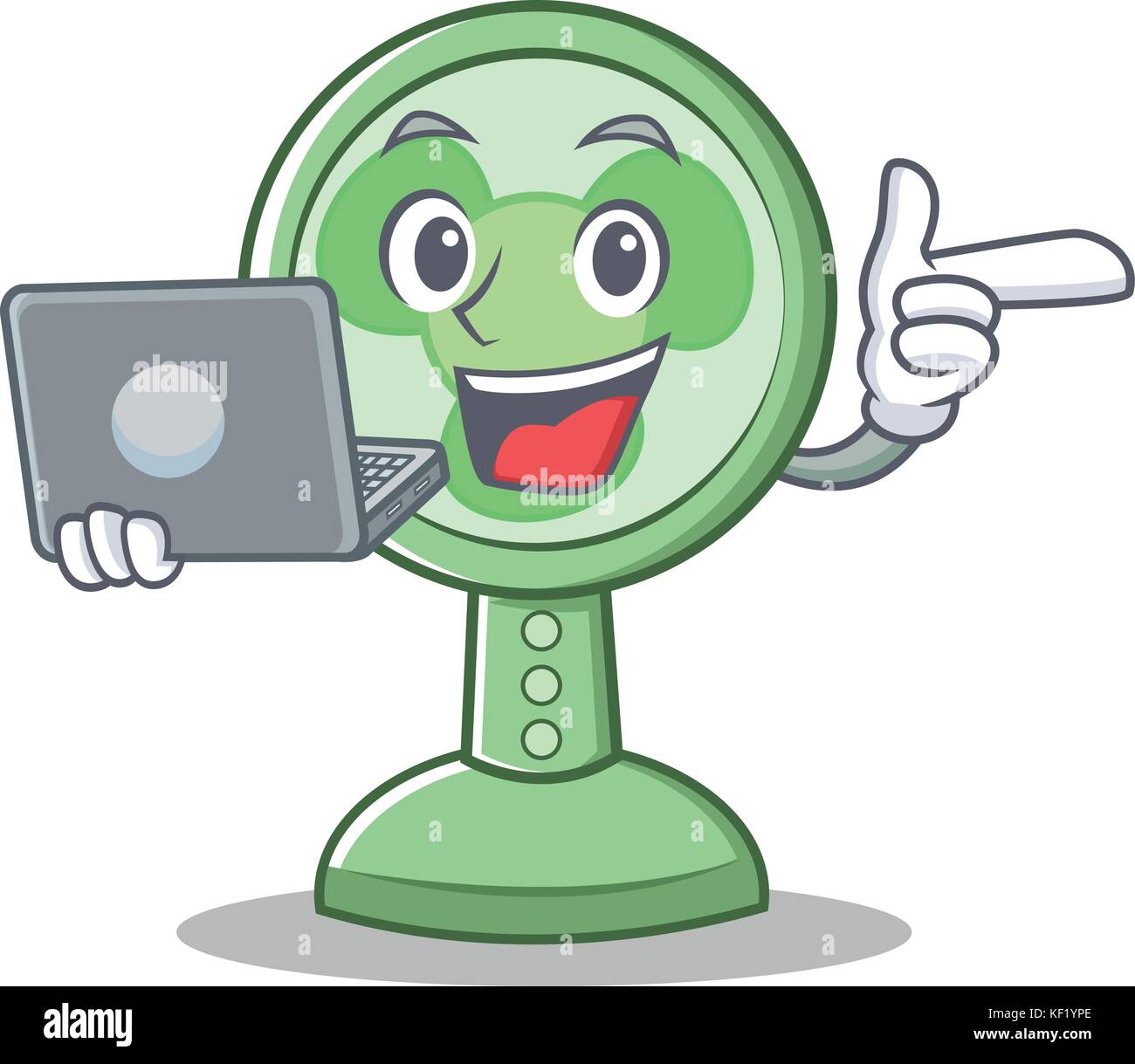 Computer Fan Goofy With laptop fan character cartoon style Stock Vector Image & Art - Alamy