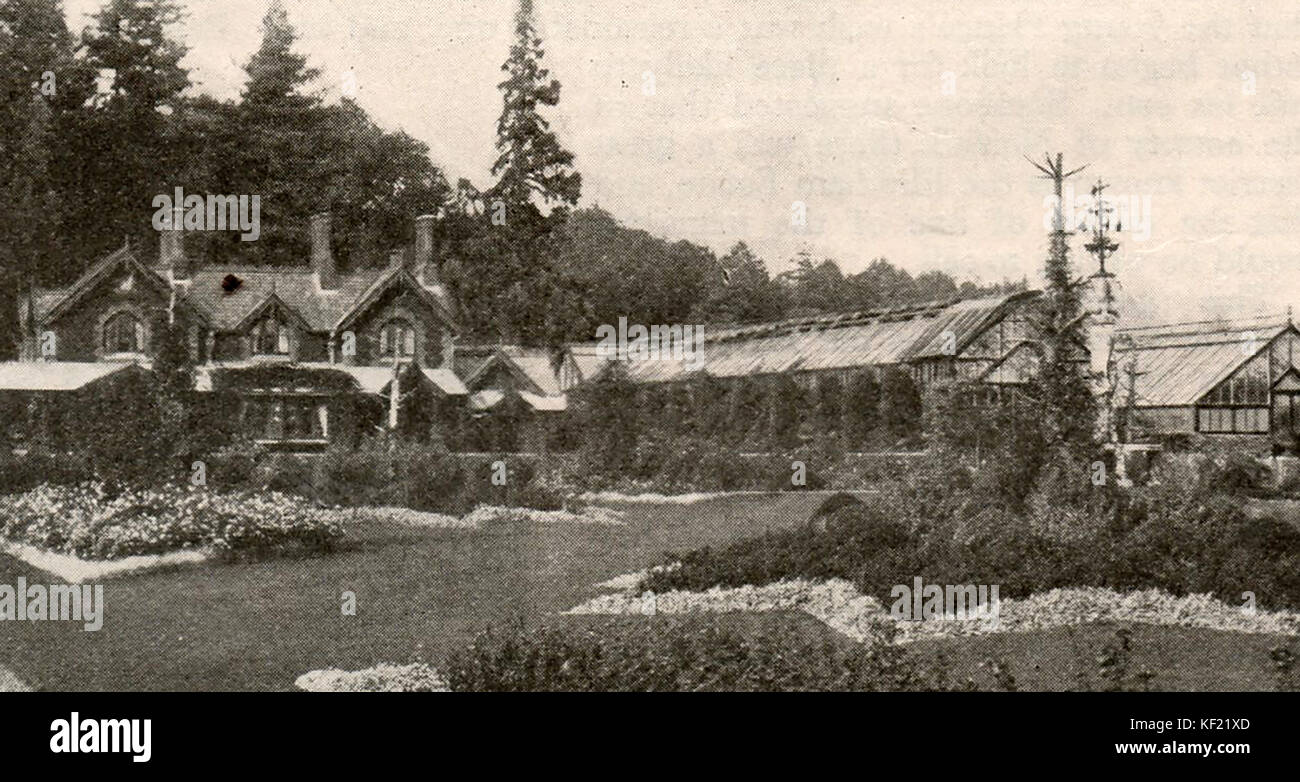 1932 Head Gardener's House at Sandringham, the British Royal residence in Norfolk Stock Photo