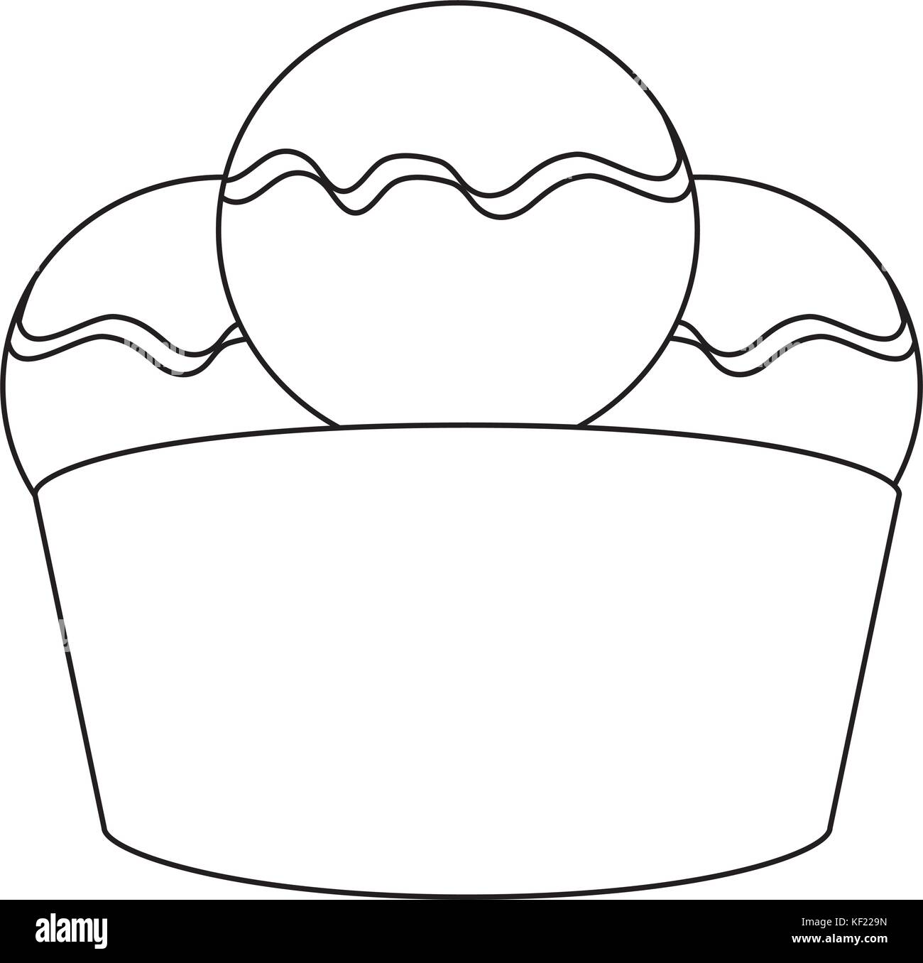 ice cream cup icon over white background vector illustration Stock ...