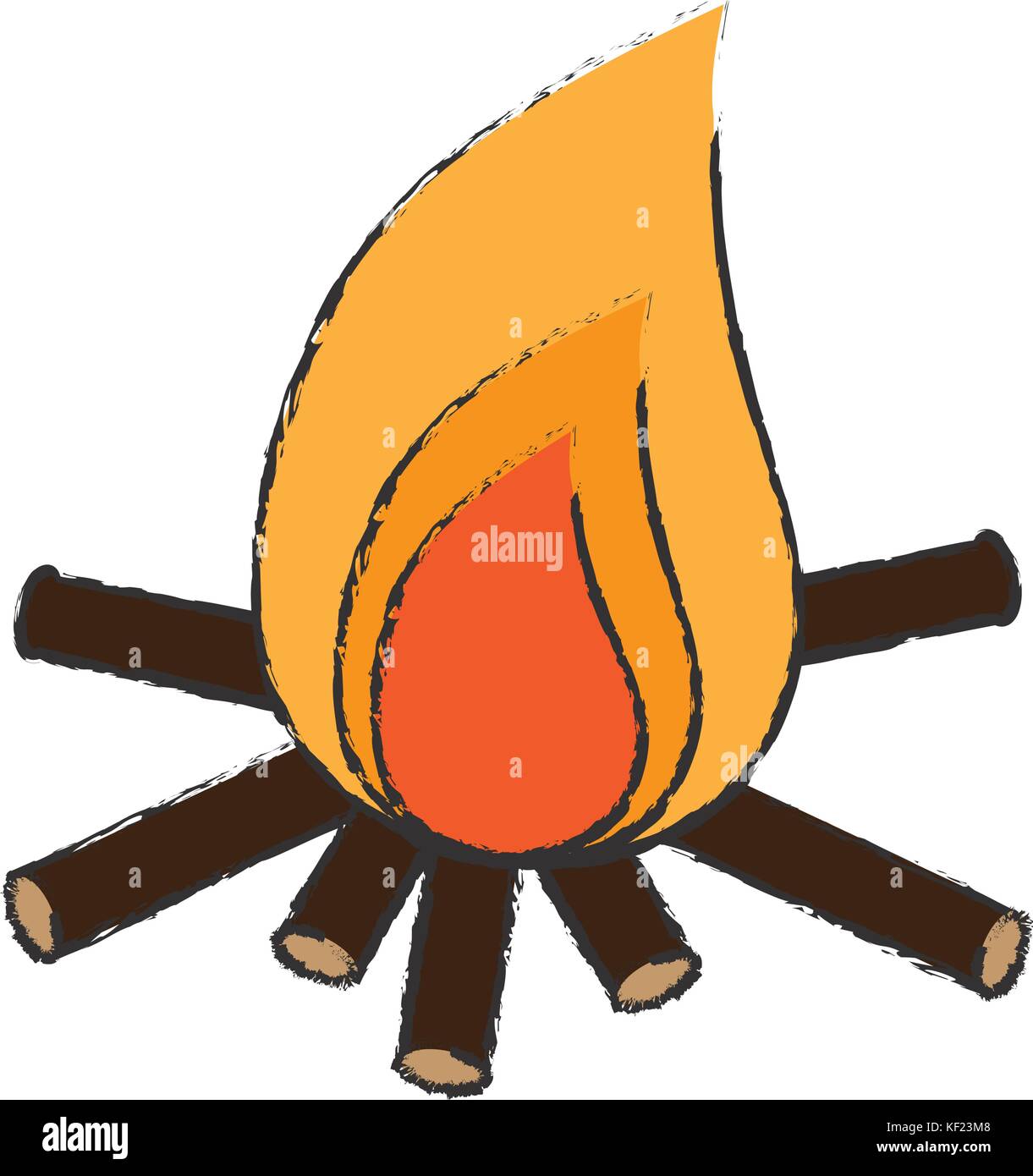 bonfire icon over white background vector illustration Stock Vector ...