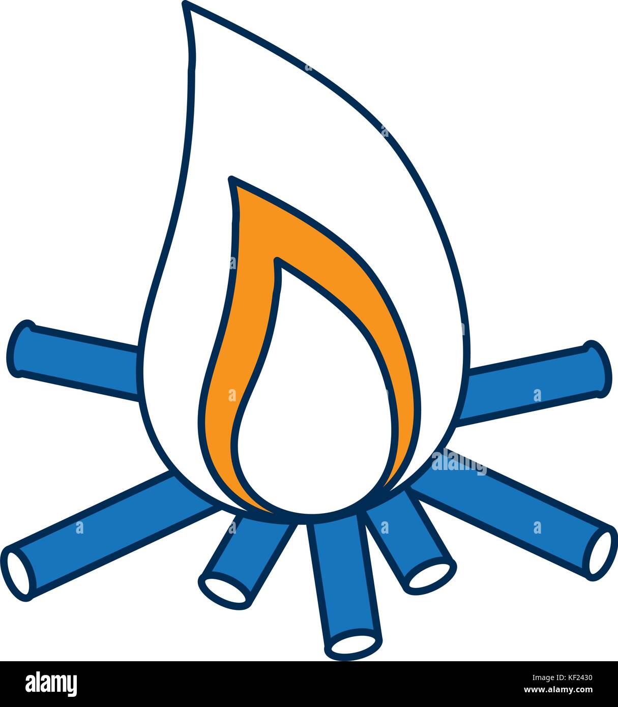 bonfire icon over white background vector illustration Stock Vector ...