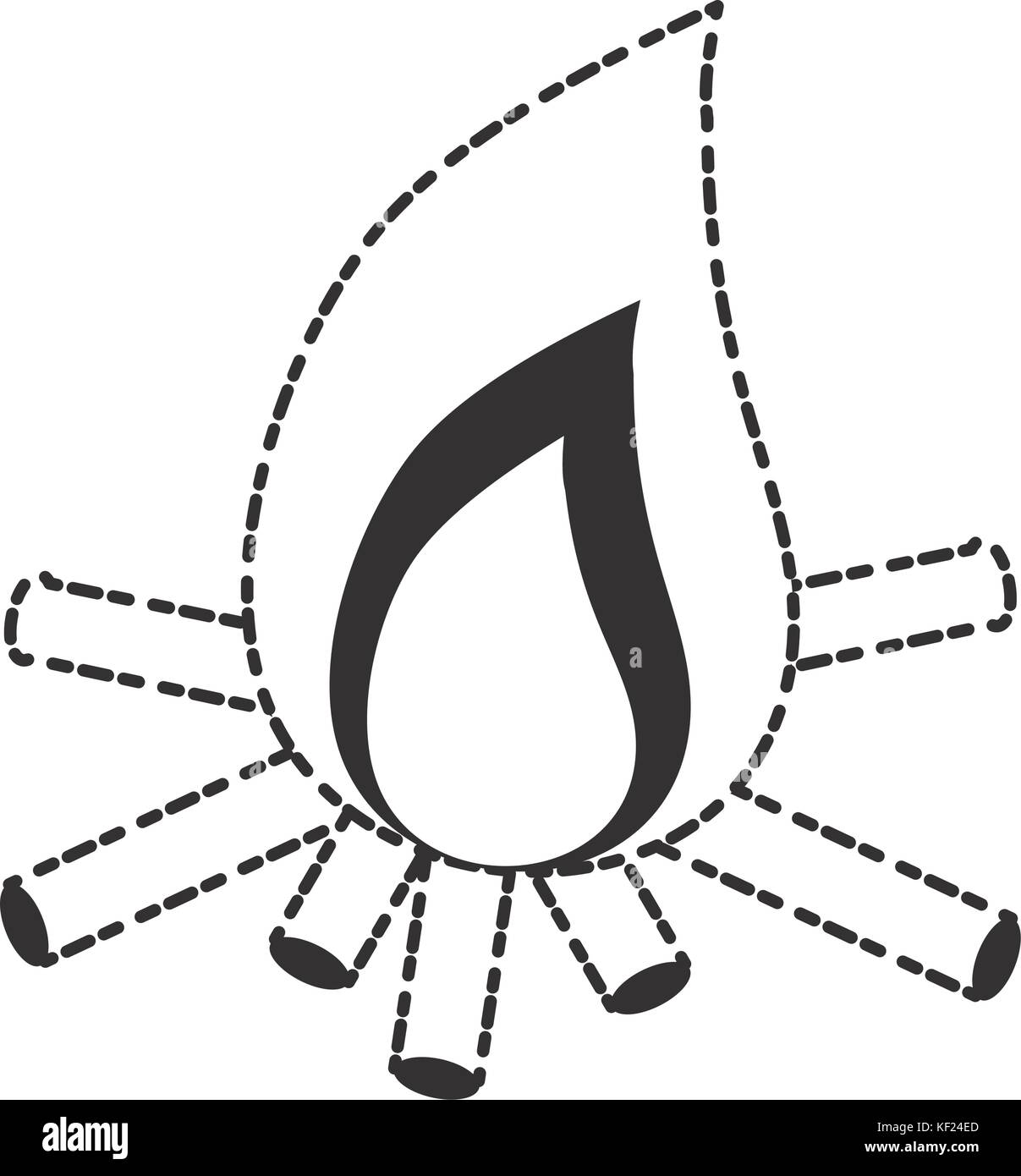 bonfire icon over white background vector illustration Stock Vector ...
