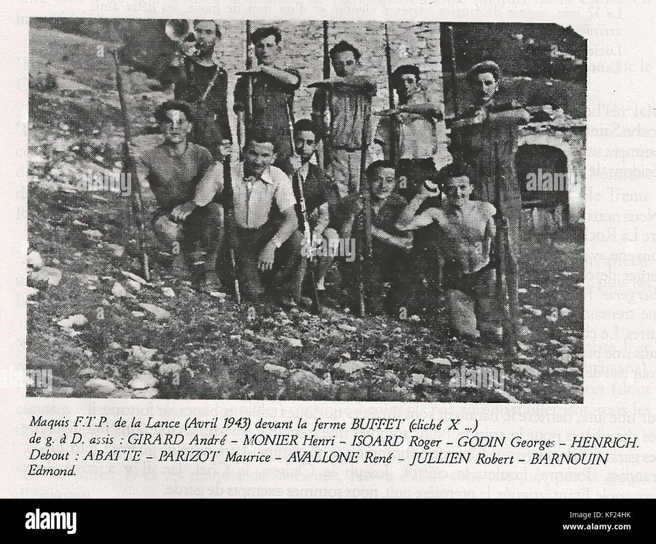 Maquis de la Lance 1943 Stock Photo