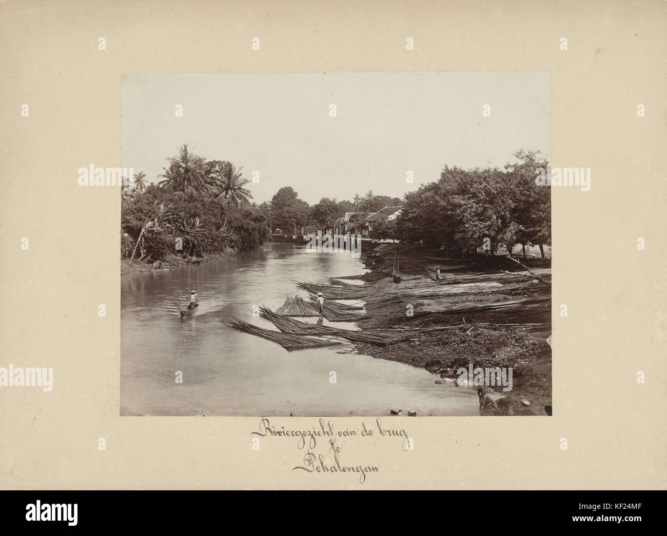 Houtverwerking op de rivier, anoniem, 1850   1890   Rijksmuseum Stock Photo