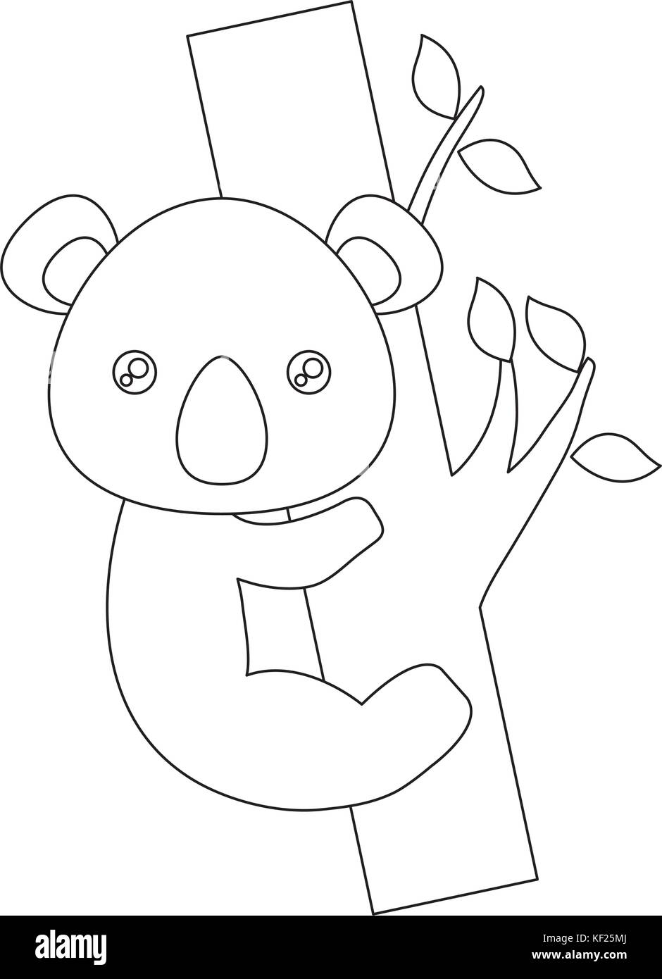 cute koala icon over white background vector illustration Stock Vector ...