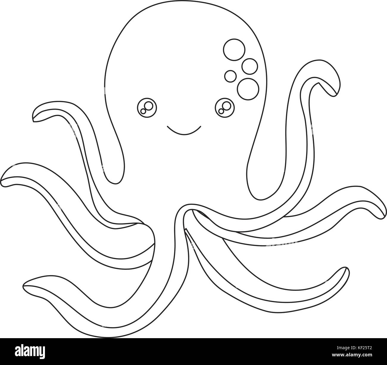 cute octupus icon over white background vector illustration Stock ...