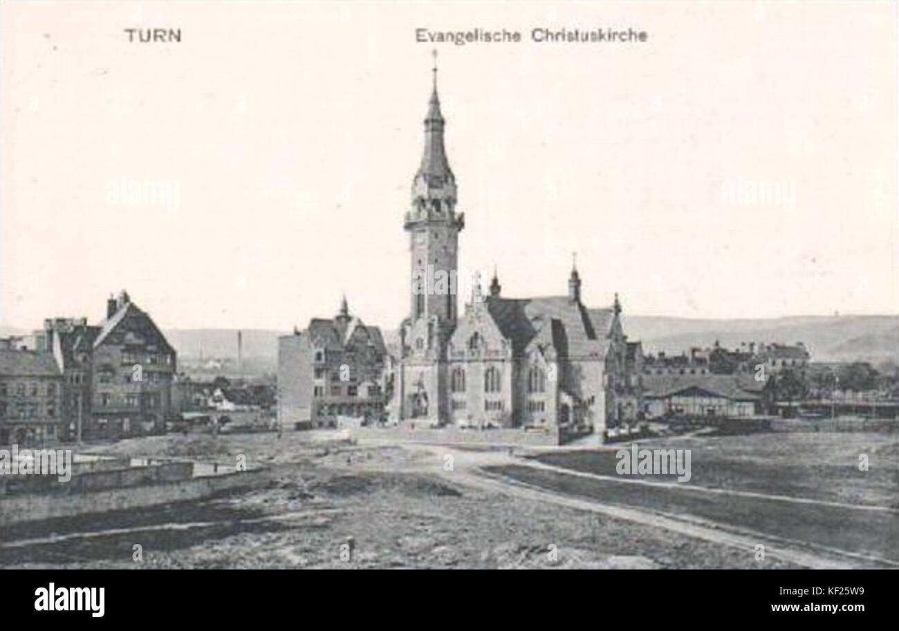 Evang. kostel Trnovany 1908 Stock Photo Alamy