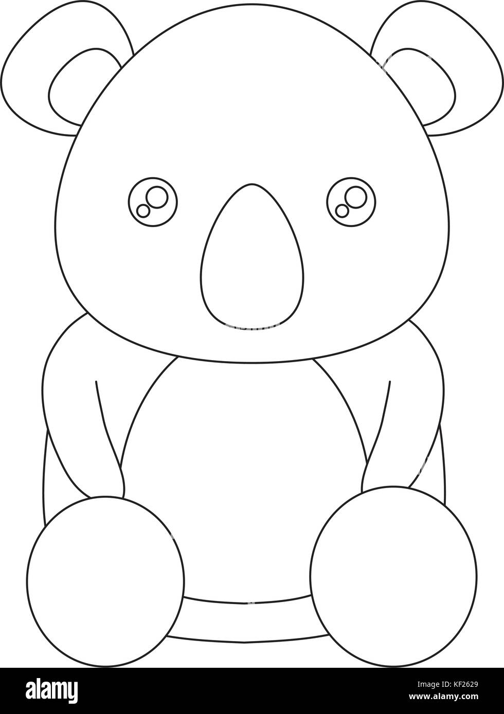 cute koala icon over white background vector illustration Stock Vector ...