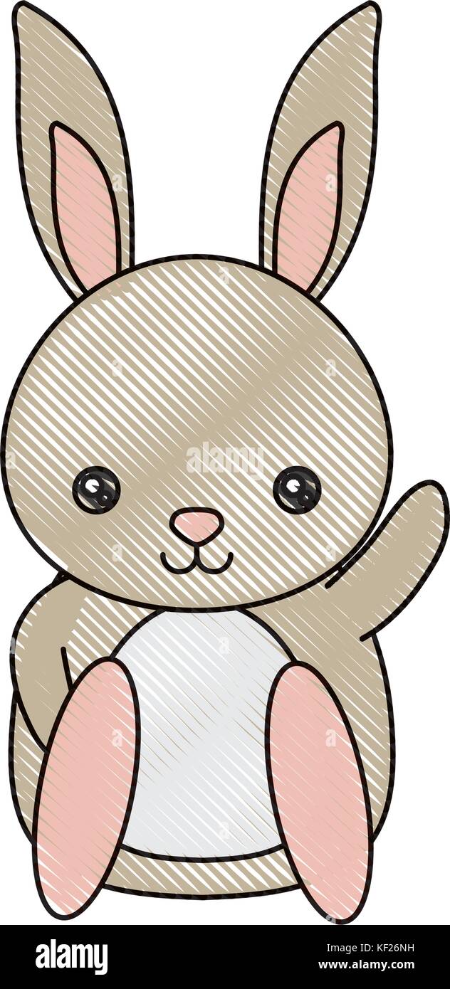 cute rabbit icon over white background vector illustration Stock Vector ...