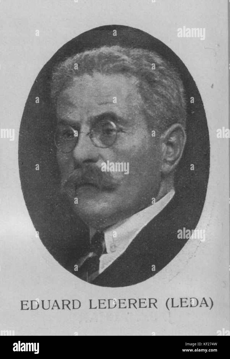 Lederer Eduard (1859 1944 Stock Photo - Alamy